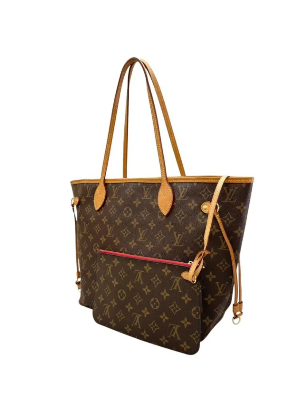 Louis Vuitton Neverfull MM Tote Bag Monogram Canvas Brown